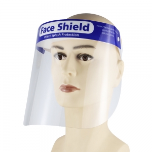 宁波高透双面覆膜face shield防雾PET塑料隔离面罩 定制全脸防护面罩